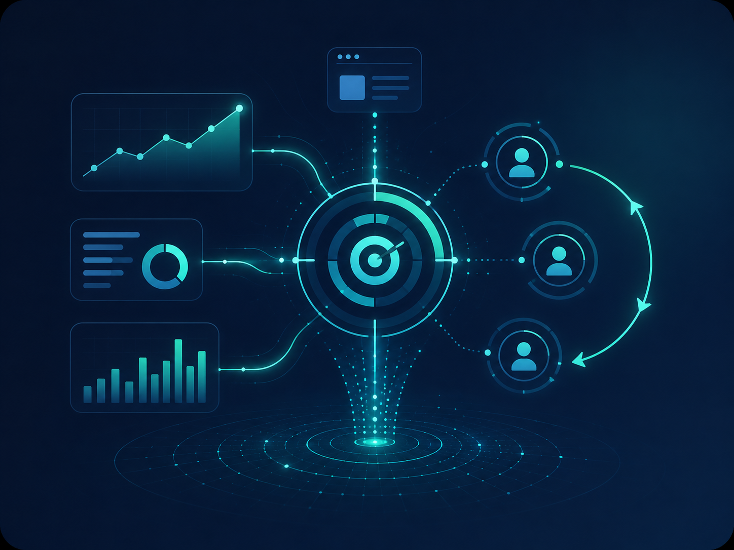 Retargeting and conversion tracking system with audience segmentation, attribution and optimization analytics