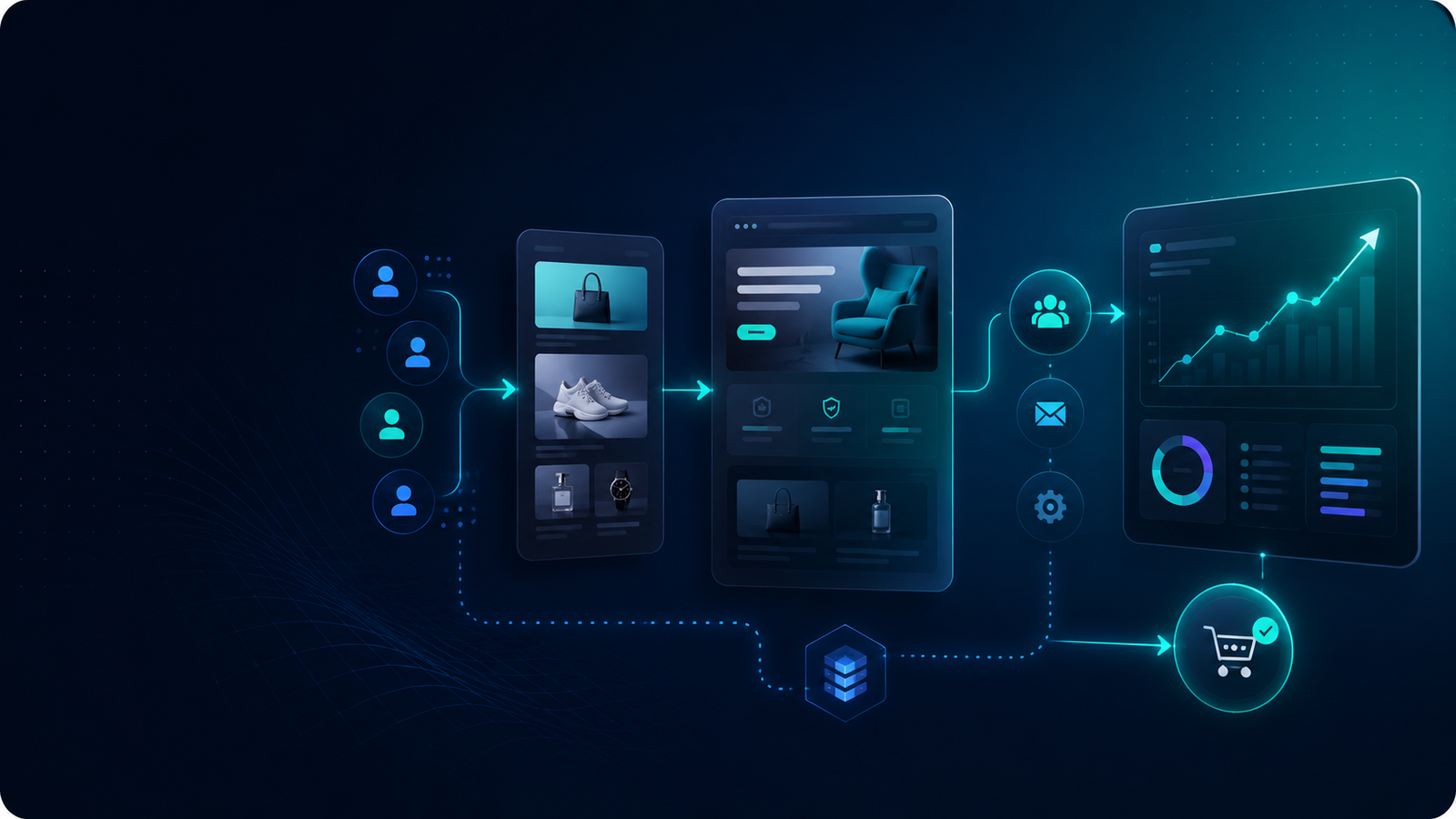 Digital marketing campaign framework with audience targeting, creative testing and conversion analytics