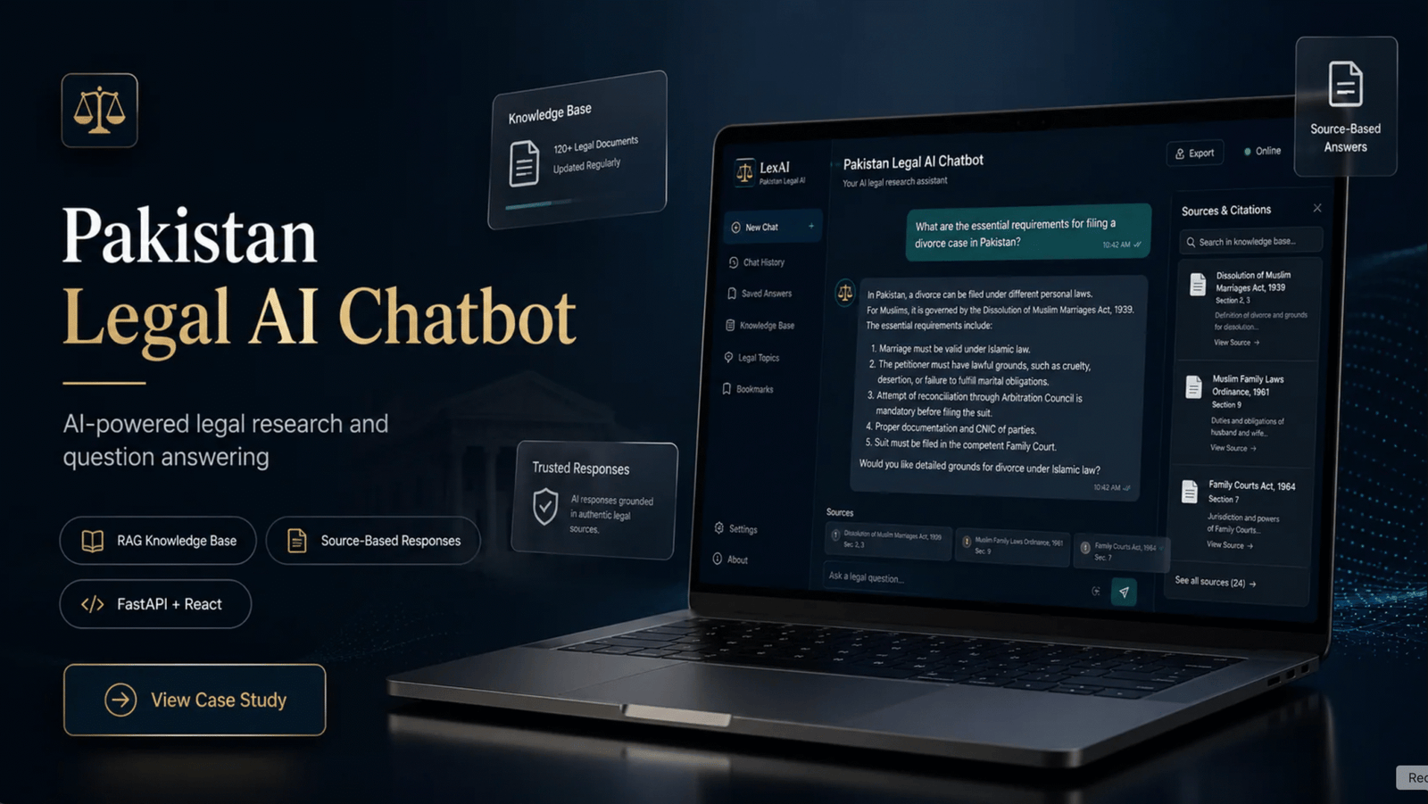 Pakistan Legal AI Chatbot with source-based legal answers and knowledge retrieval